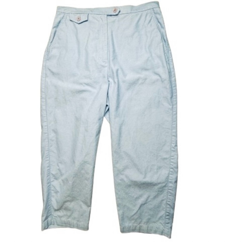 Talbots Chambray Blue Cropped Ankle Pants Chinos EUC 10P😍